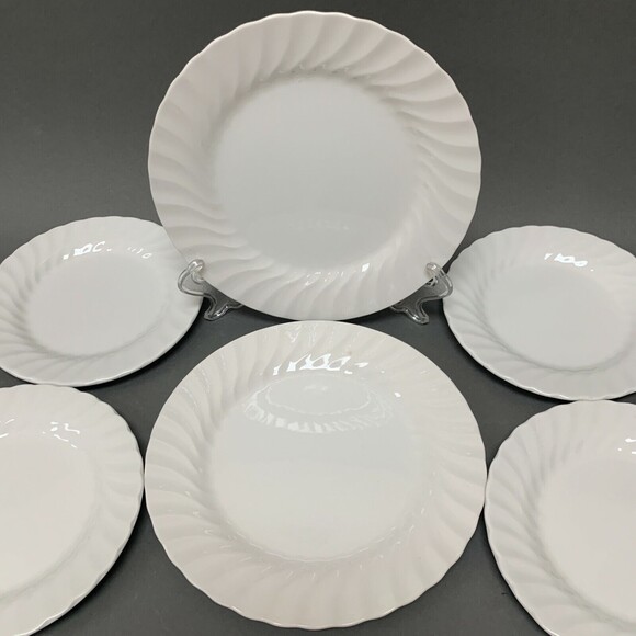 Johnson Bros Brothers White Swirl Salad Bread and Butter Plates Lot of 6 - Picture 2 of 7